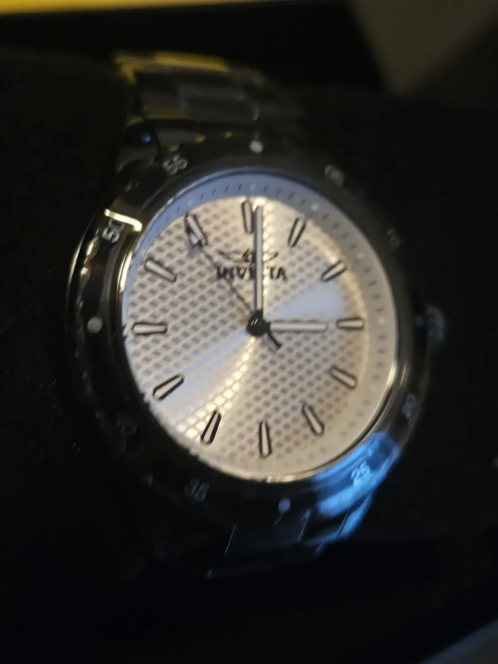 50859 Invicta Pro Diver Lady PC21 J Quartz 38mm Black Silver Dial Watch